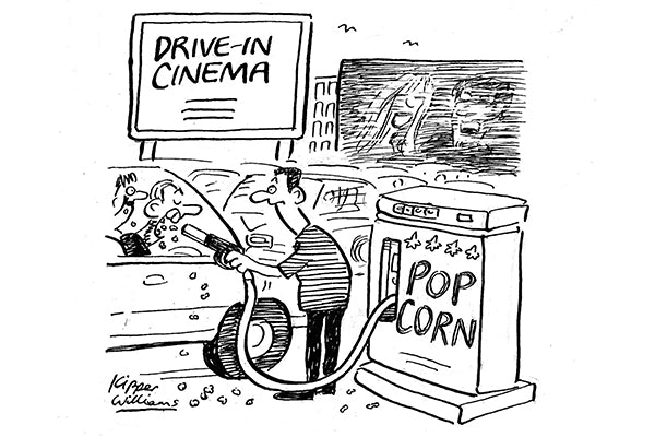 Kipper Williams - Drive in cinema - popcorn - 25 July 2020