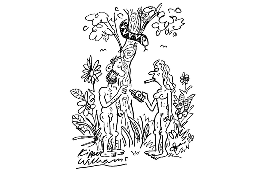 Kipper Williams - Adam and Eve smoking - 7 September 2024