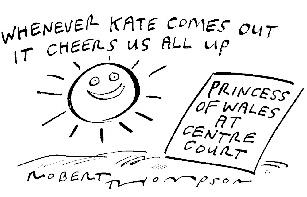 Robert Thompson - Whenever Kate comes out it cheers us all up - 20 July 2024