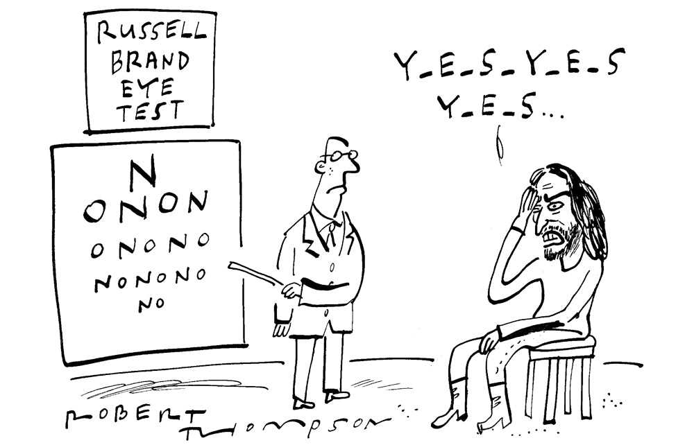 Robert Thompson - Russell Brand eye test - 23 September 2023